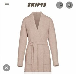 SKIMS Cozy Gray Women's Robe